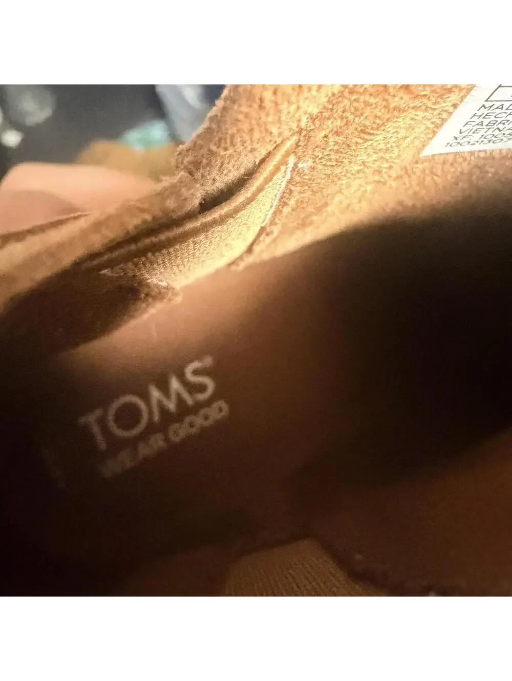 Tom’s Hailey Tan leather ankle boots with a heel